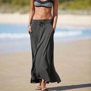 NWOT Athleta Pura Vida Maxi Skirt Charcoal Gray